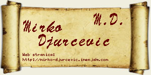 Mirko Đurčević vizit kartica